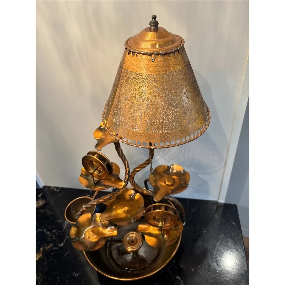Copper Water Wheels Fountain & Lamp- Feng Shui Sphere